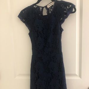 Impressions boutique navy blue lace dress